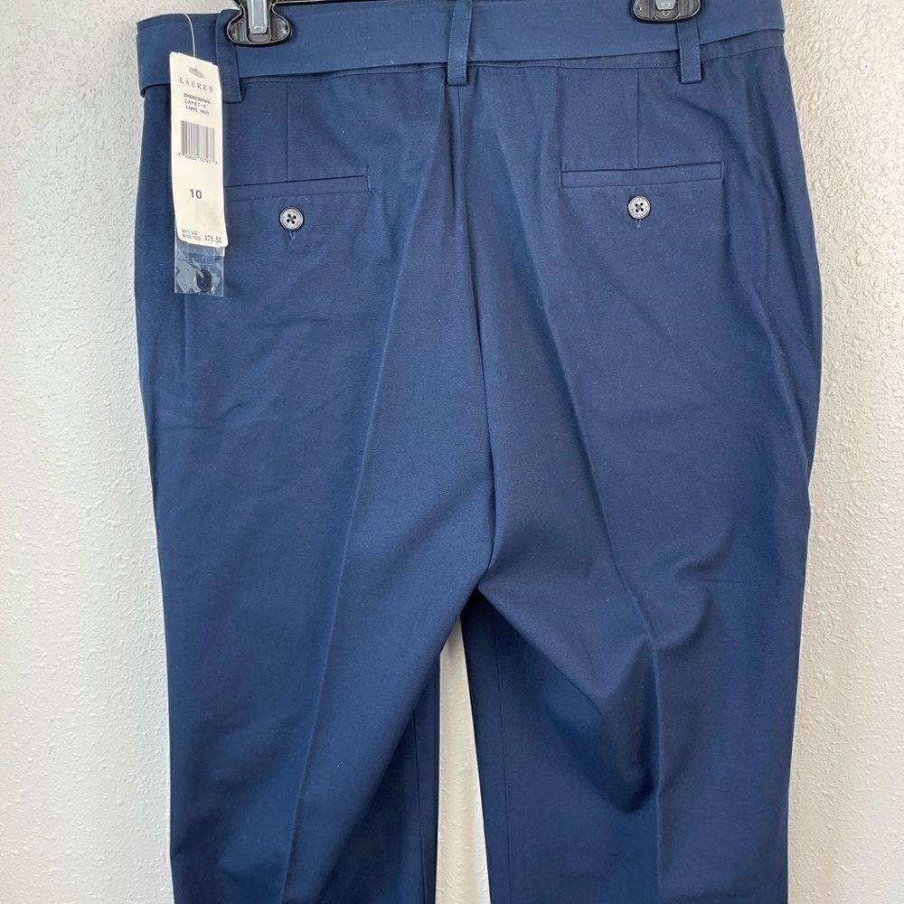 NWT Lauren Ralph Lauren Navy Blue Pants Size 10 - Picture 5 of 7